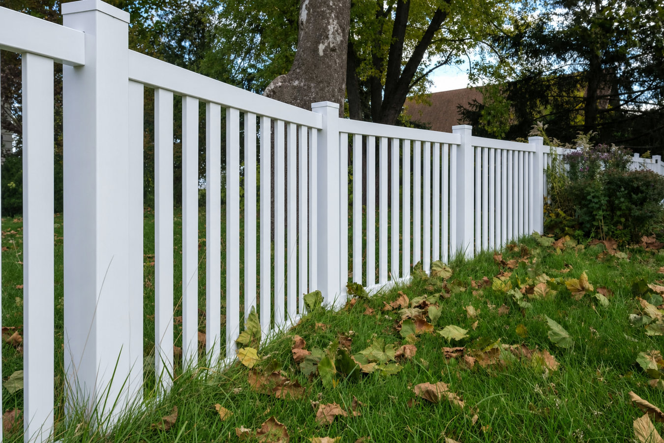 Vinyl fence installation